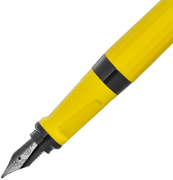 Перьевая ручка Kaweco Perkeo Indian Summer желто-черная в пластиковом корпусе корпусе с синим картриджем