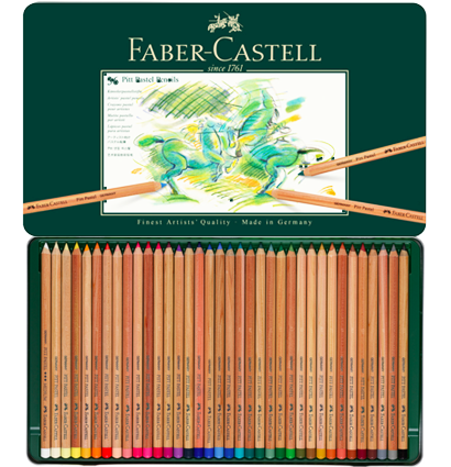 Пастельные карандаши Faber-Castell Pitt Pastel Pencils в наборе 36 цветов в пенале
