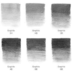 Набор чернографитовых карандашей Winsor&Newton Studio Collection 6 штук (2H-8B)