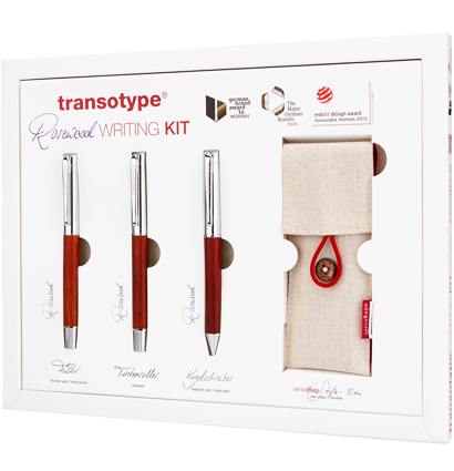 Набор ручек Transotype Rosewood Writing Kit 3 разных ручки и пенал