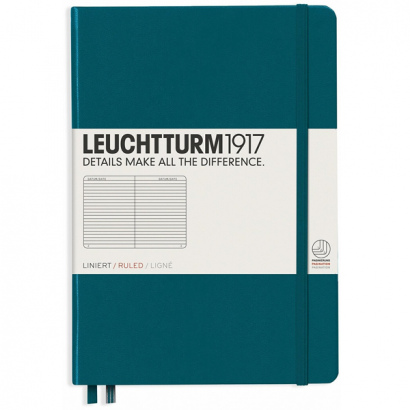 Записная книжка Leuchtturm «Medium» A5 в линейку тихоокеанский зеленый 251 стр.