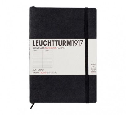 Записная книжка Leuchtturm «Medium» A5 в линейку черная 123 стр.