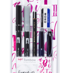 Набор для леттеринга Tombow Lettering Set Beginner из брашпенов, карандаша и ластика