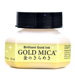 Чернила для каллиграфии ZIG Calligraphy Ink Gold Mica, золотой цвет