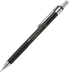 Карандаш механический Faber-Castell TK-Fine 2317 в черном корпусе с ластиком, грифель 0.7 мм HB
