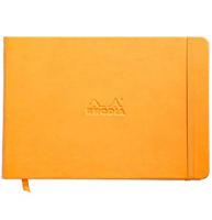 Блокнот в точку Rhodia Webnotebook твердая обложка оранжевый горизонтальный А6 / 96 листов / 90 гм