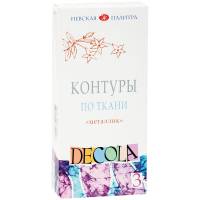 Контуры акриловые по ткани Decola набор 3 цвета металлик по 18 мл