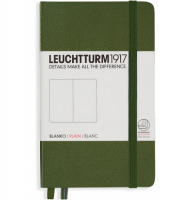 Записная книжка Leuchtturm «Pocket» A6 нелинованная хаки 187 стр.