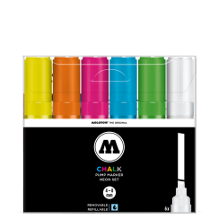 Набор меловых маркеров Molotow CHALK Marker "Базовый 2" 6 шт / 8 мм