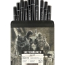 Набор 12 серых маркеров Sketchmarker Brush Pro Gray Set
