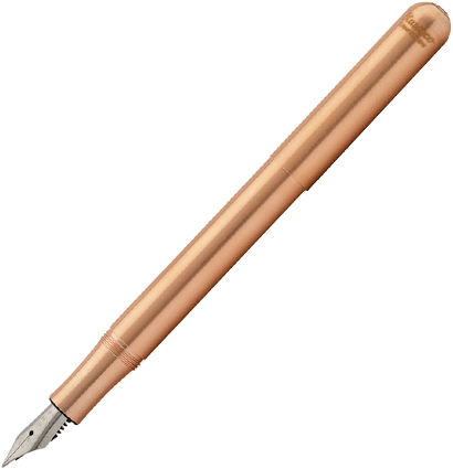 Перьевая ручка Kaweco Liliput Cooper в медном корпусе с синим картриджем в футляре