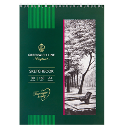 Скетчбук на пружине Greenwich Line A4 / 30 листов / 160 гм
