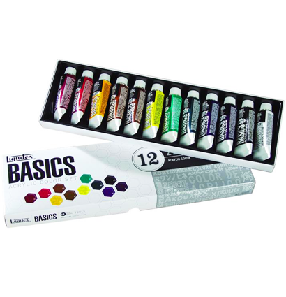 Набор акриловых красок Liquitex Acrylic Basics 12 цветов в тубах 22 мл