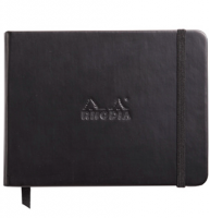 Блокнот в точку Rhodia Webnotebook твердая обложка черный горизонтальный А6 / 96 листов / 90 гм