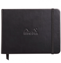 Блокнот в точку Rhodia Webnotebook твердая обложка черный горизонтальный А6 / 96 листов / 90 гм
