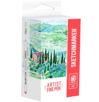 Набор 60 линеров капиллярных Sketchmarker Artist Pen