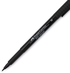 Брашпен Pitt Artist Pen Brush Black Faber Castell черный, маркер-кисть