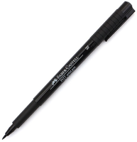 Брашпен Pitt Artist Pen Brush Black Faber Castell черный, маркер-кисть