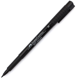 Брашпен Pitt Artist Pen Brush Black Faber Castell черный, маркер-кисть