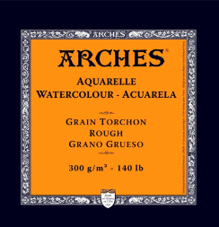 Arches Aquarelle Torchon альбом для акварели из хлопка 23х31см / 12 листов / 300 гм (крупнозернистая)