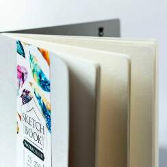 Скетчбук для акварели Малевичъ Grey Wood Torchon с хлопком 21 х 21 см / 25 листов / 250 гм