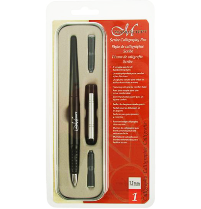 Ручка для каллиграфии Manuscript Scribe Calligraphy Pen перо 1.1 мм в футляре
