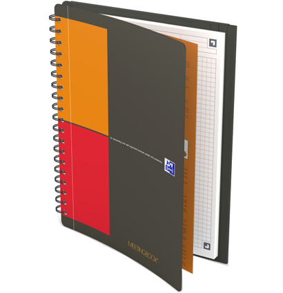 Бизнес-тетрадь Oxford International MeetingBook клетка с пластиковой обложкой B5 / 80 листов