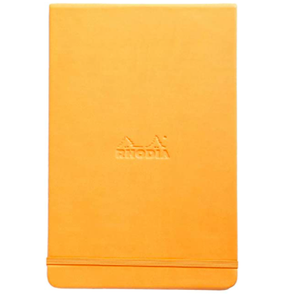 Блокнот в точку Rhodia Webnotebook твердая обложка оранжевый А5 / 96 листов / 90 гм