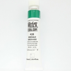 Краска акварельная SH WATER COLOR PRO туба 12мл №428 зеленый изумрудный