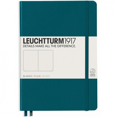 Записная книжка Leuchtturm «Medium» A5 нелинованная тихоокеанский зеленый 251 стр.