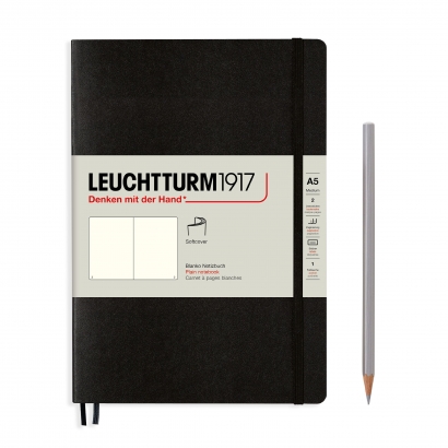Записная книжка Leuchtturm «Medium» A5 нелинованная черная 123 стр.