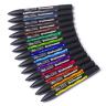 Набор маркеров Brushmarker Winsor & Newton 12 + блендер, яркие оттенки купить в художественном магазине Скетчинг Про с доставкой по РФ и СНГ