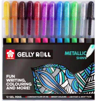 Набор гелевых ручек Sakura Gelly Roll Metallic 12 цветов (металлик)