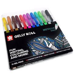 Набор гелевых ручек Sakura Gelly Roll Metallic 12 цветов (металлик)