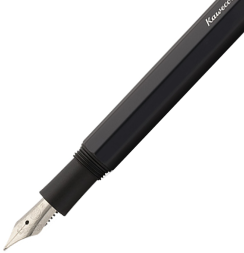 Перьевая ручка Kaweco Special AL черная в алюминиевом корпусе корпусе с синим картриджем в футляре