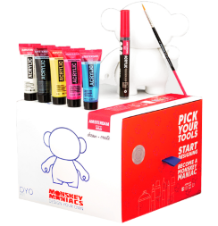 Набор для дизайна Amsterdam Start Designing акриловые краски, фигурка для декора, маркер и кисть