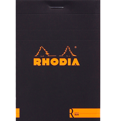 Блокнот нелинованный Rhodia Basics мягкая обложка черный 8.5 х 12 см / 70 листов / 80 гм
