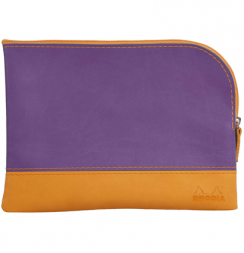 Пенал Rhodiarama из искусственной кожи на молнии цвет фиолетовый 16 х 22 см