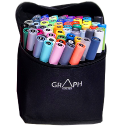 Набор спиртовых маркеров Graphmaster Bag Set 63 Basic в фирменном пенале (базовый)