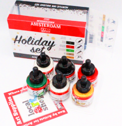 Набор акриловых чернил Amsterdam Acrylic Ink Holiday Set 6 цветов для леттеринга