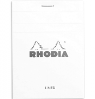 Блокнот в клетку Rhodia Basics мягкая обложка белый А6 / 80 листов / 80 гм