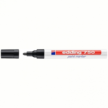Маркер-краска Edding 750 черный 2-4 мм