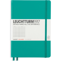 Записная книжка Leuchtturm «Medium» A5 в клетку изумрудная 251 стр.