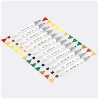 Набор двусторонних маркеров для скетчинга MESHU 12 осенних цветов