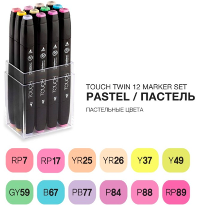 Touch Twin 12 Pastel набор маркеров для скетчинга (пастельные)