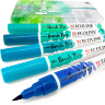 Акварельные маркеры Ecoline Brush Pen в наборе 5 Green/Blue (сине-зеленые) купить для акварельного скетчинга в магазине маркеров ПРОСКЕТЧИНГ  с доставкой по РФ