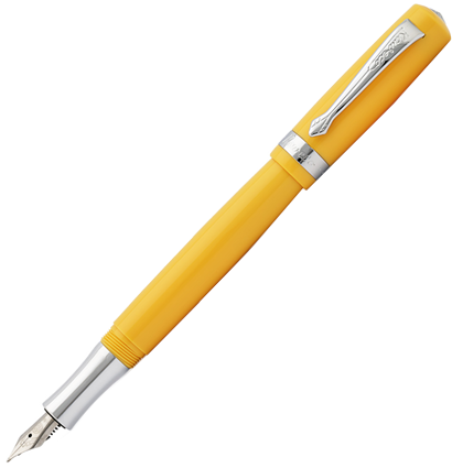 Перьевая ручка Kaweco Student желтая в акриловом корпусе корпусе с синим картриджем в футляре