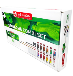 Набор красок гуашь Art Creation Gouache Combi Set Royal Talens для рисования 12 цветов в тубах по 12 мл + альбом А4 + аксессуары