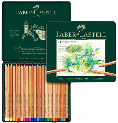 Пастельные карандаши Faber-Castell Pitt Pastel Pencils в наборе 24 цвета в пенале