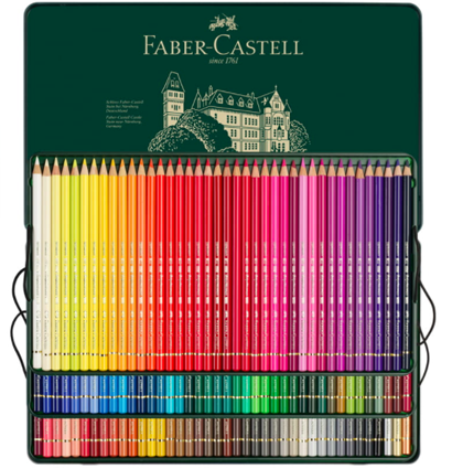 Polychromos цветные карандаши  Faber-Castell набор из 120 цветов в кейсе